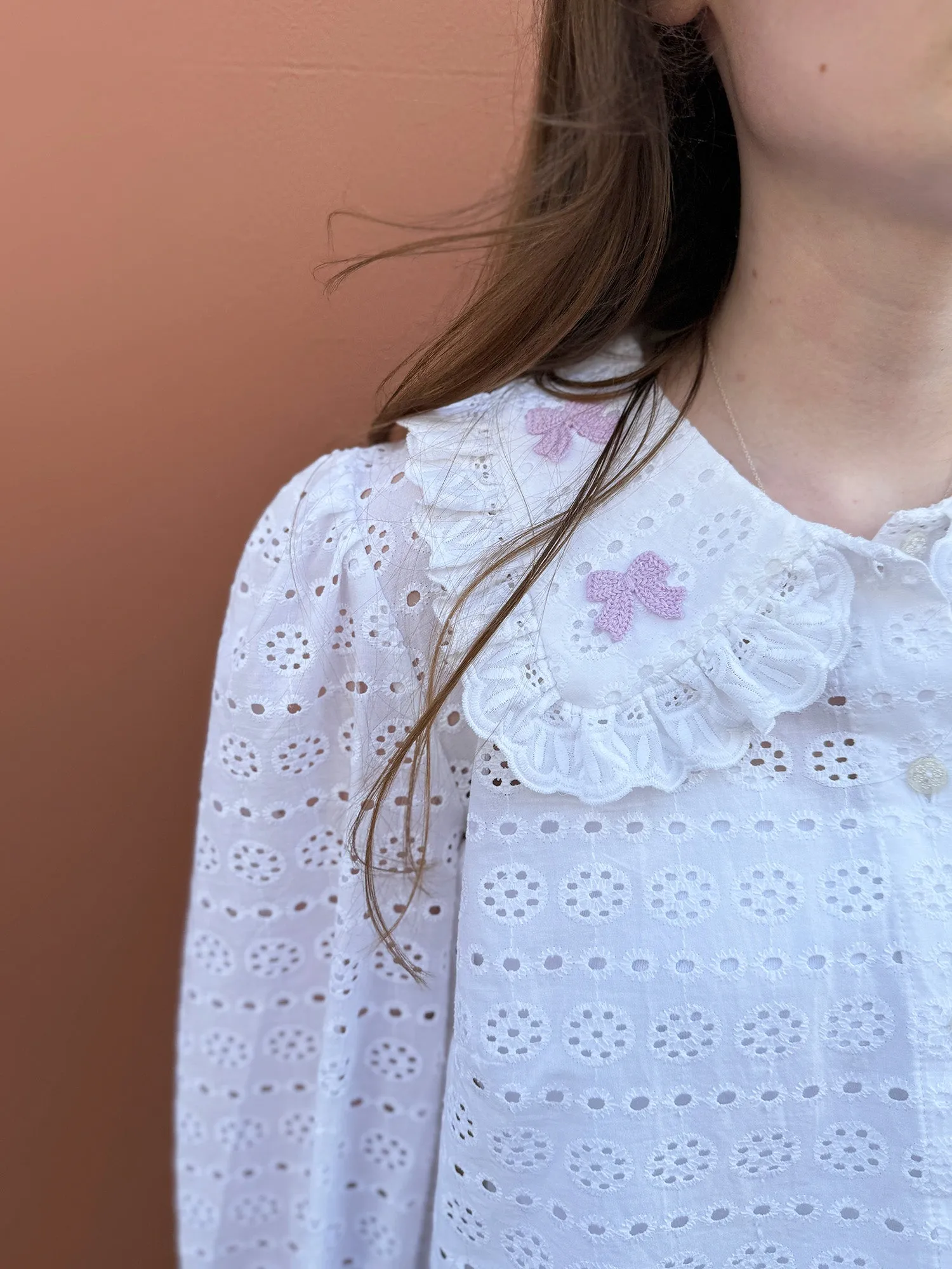 White Bow Luna Blouse