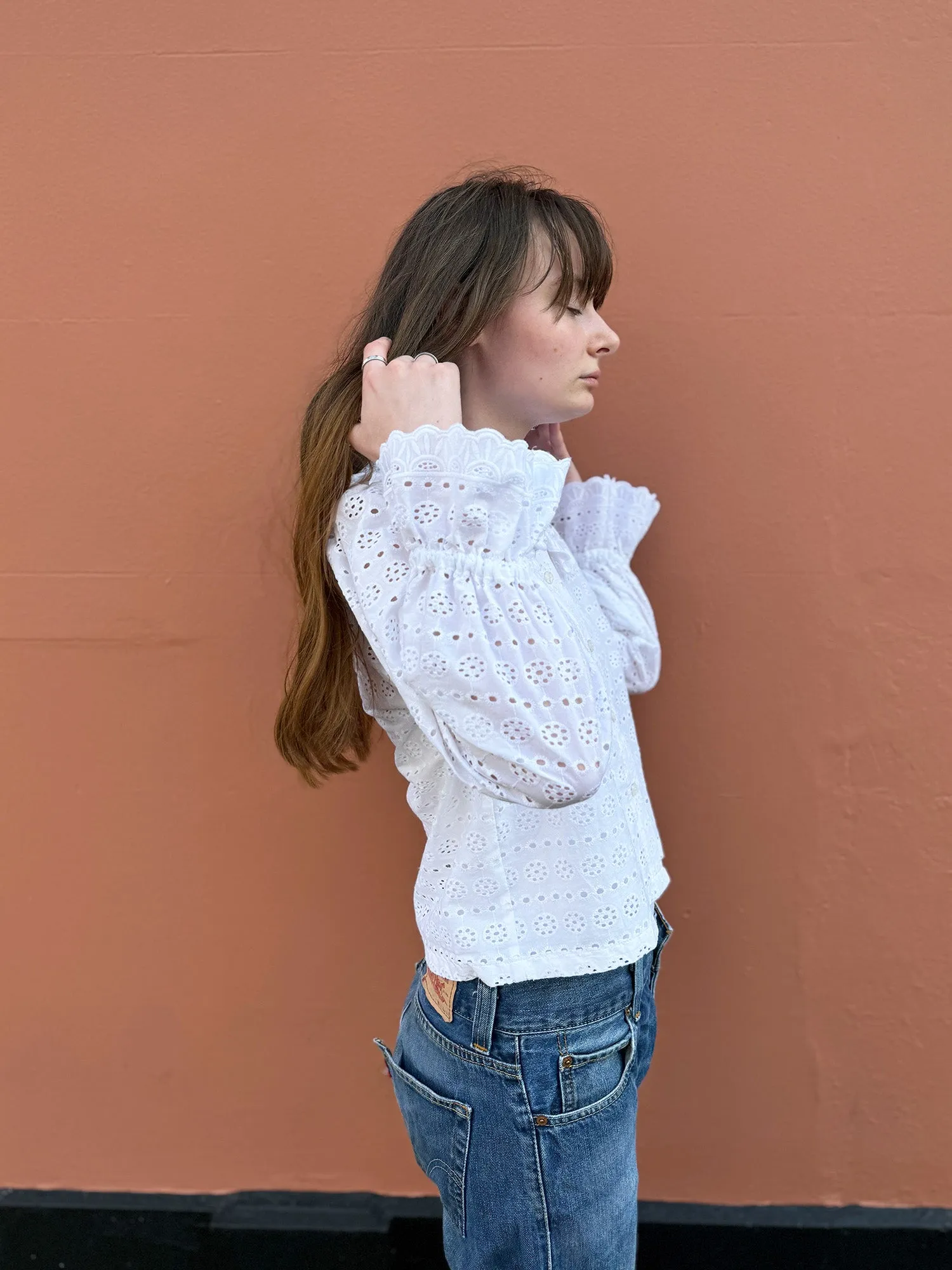 White Bow Luna Blouse