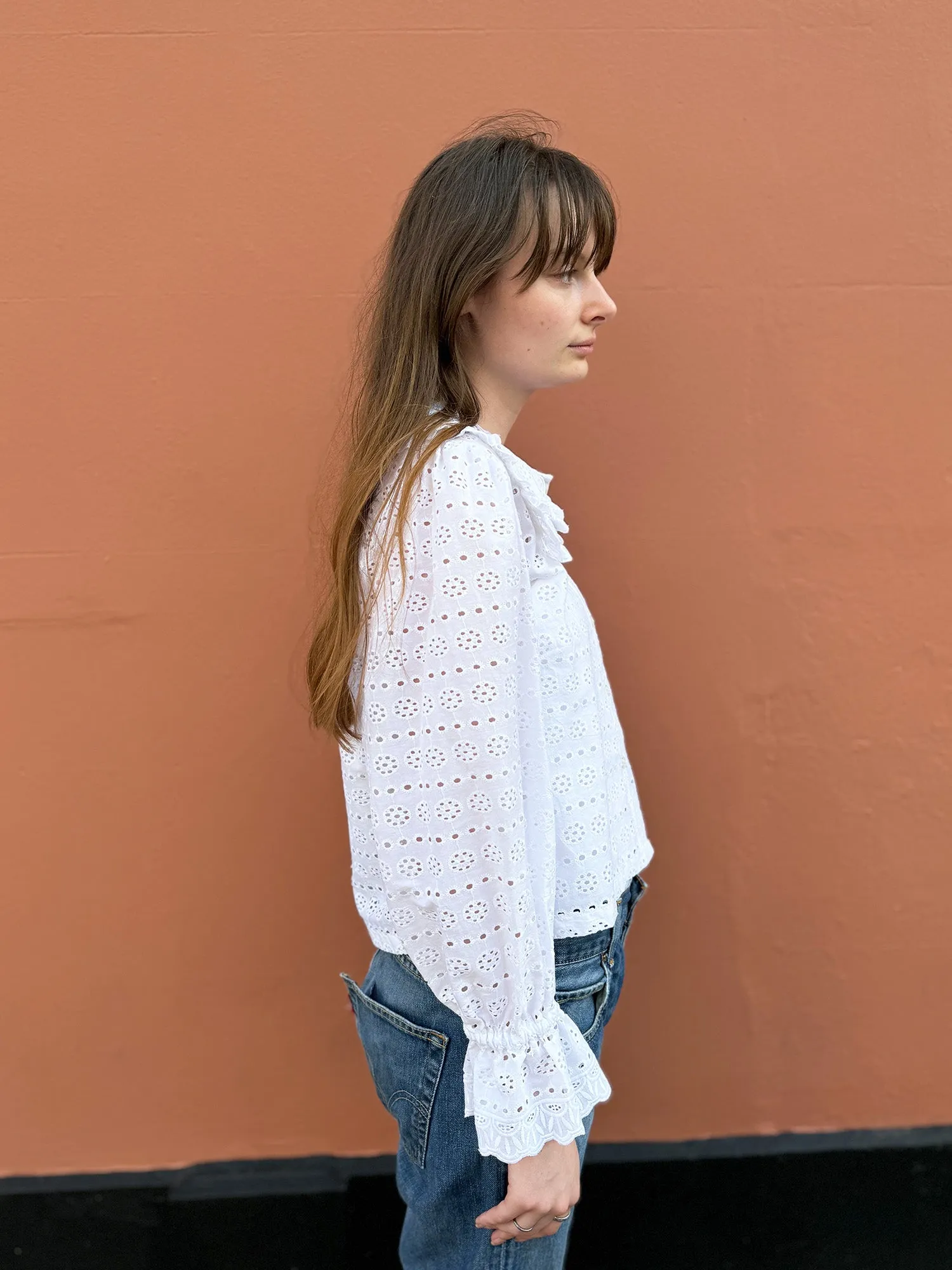 White Bow Luna Blouse