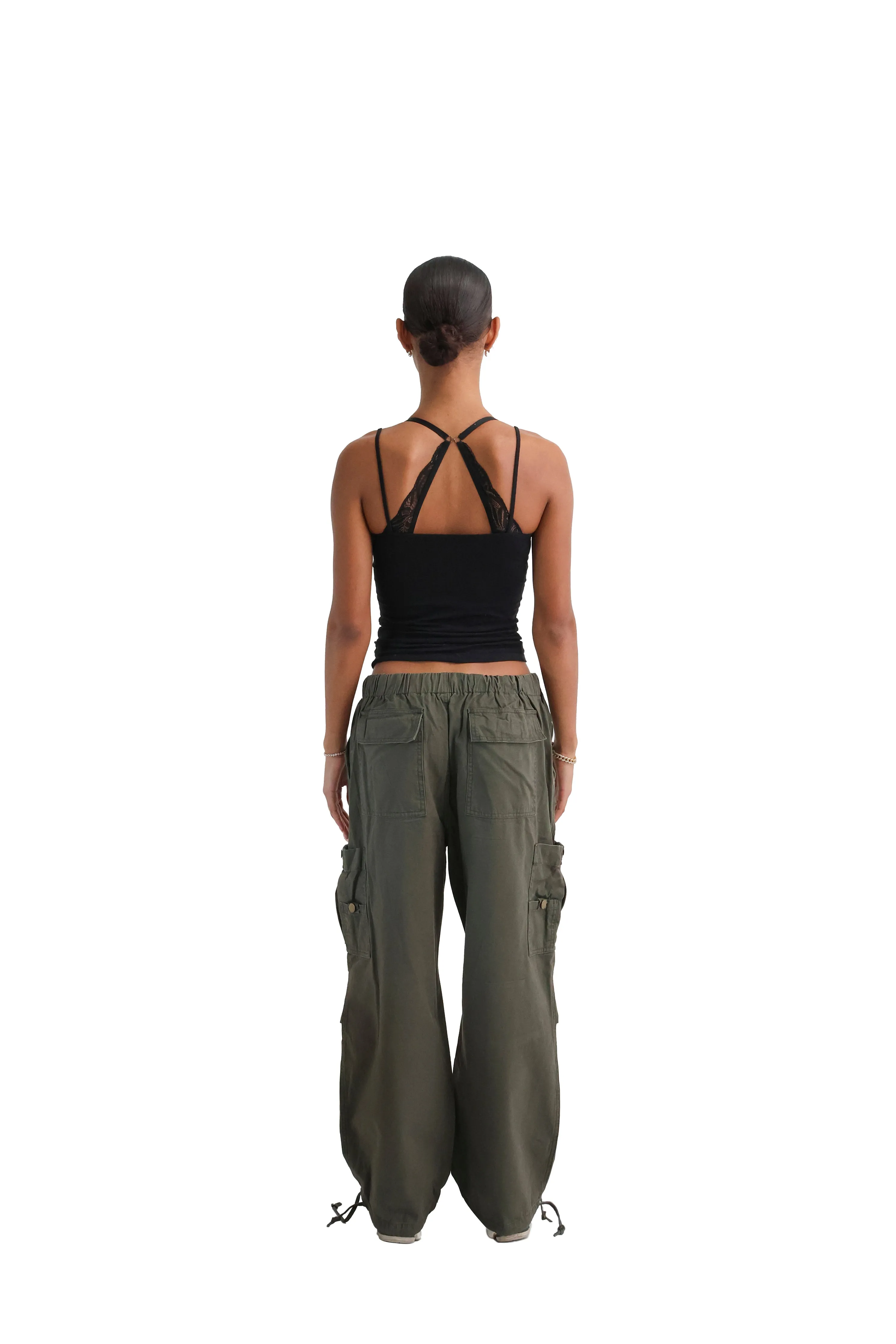 Wide Leg Cargo Trousers