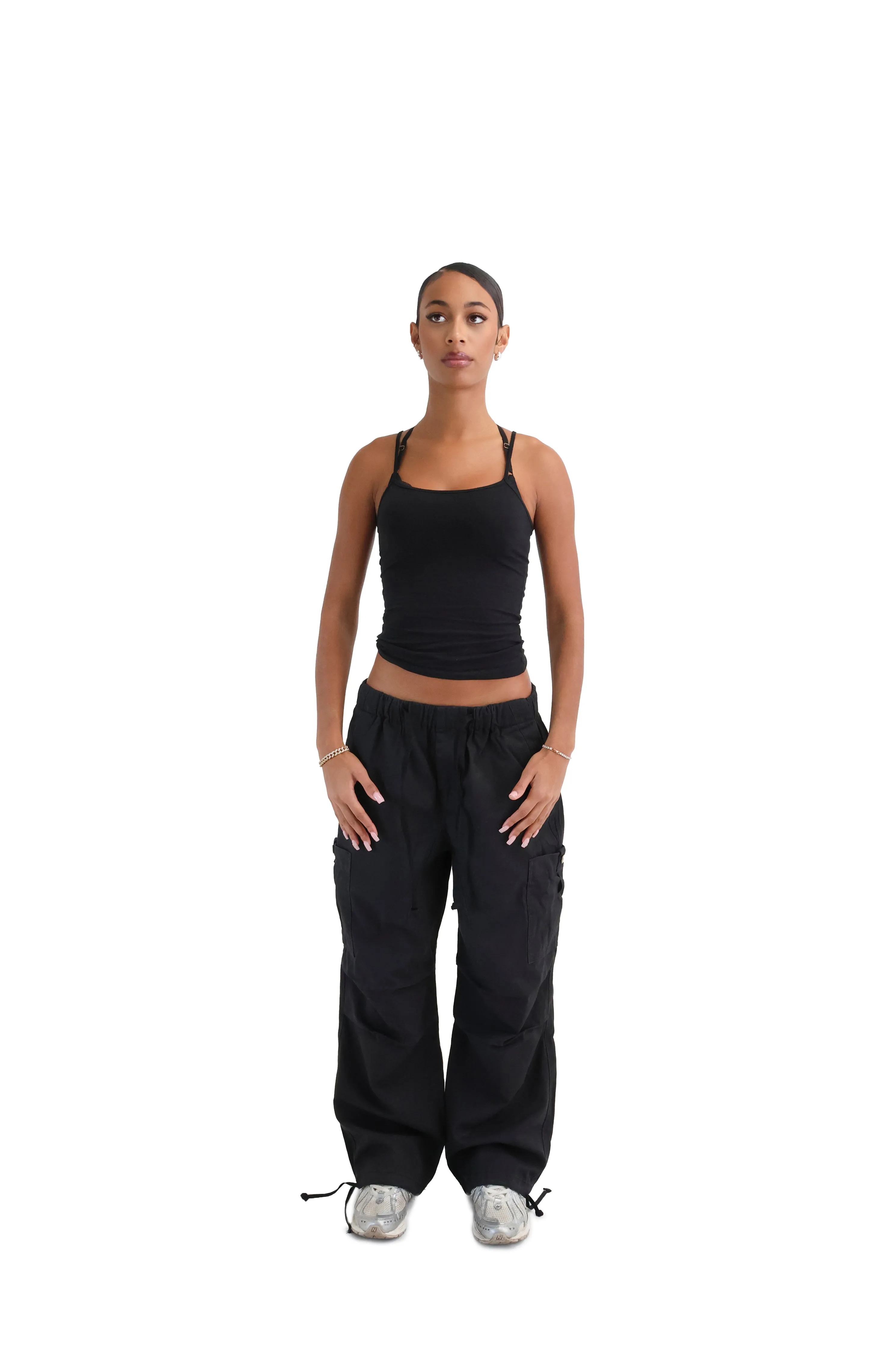 Wide Leg Cargo Trousers