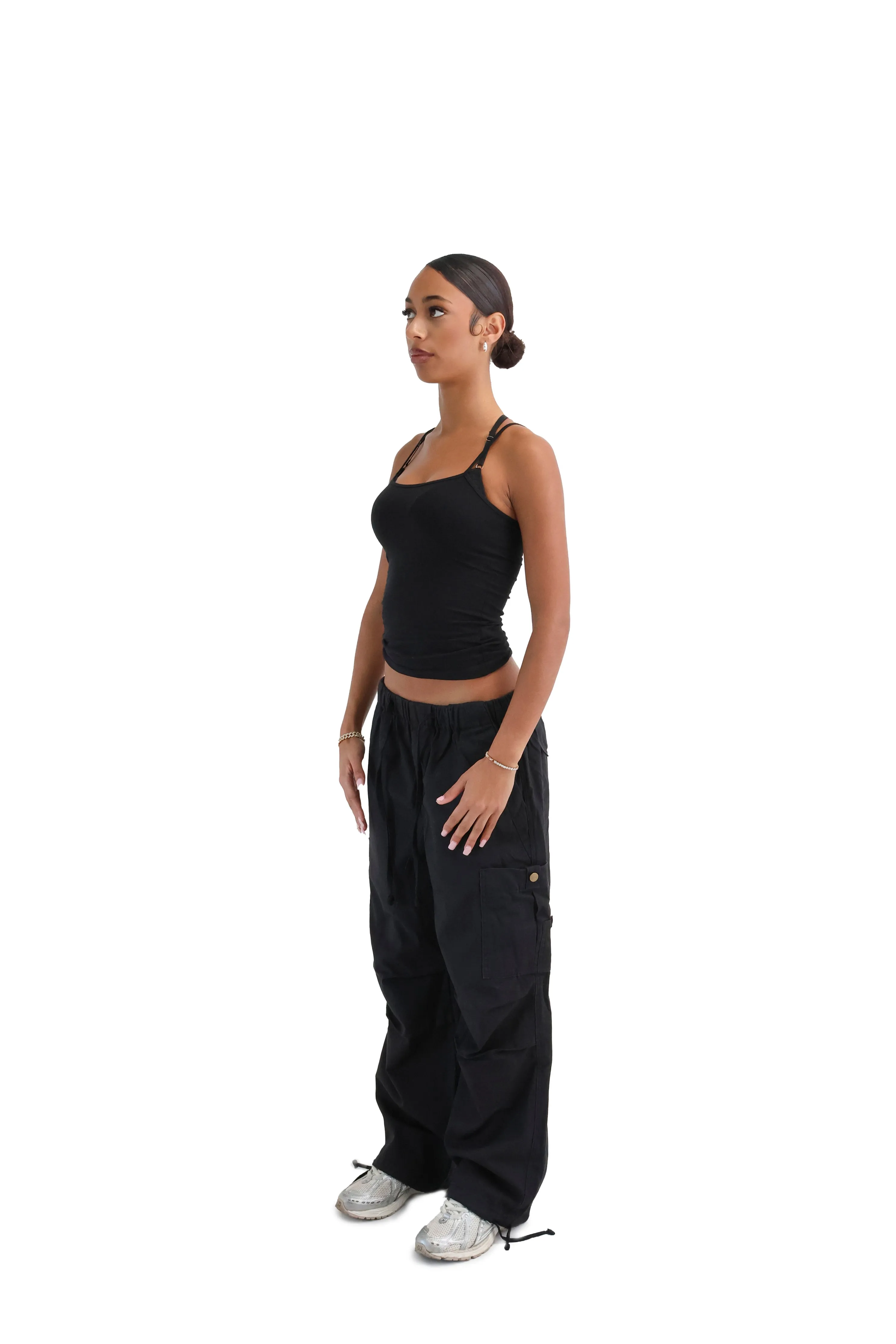 Wide Leg Cargo Trousers