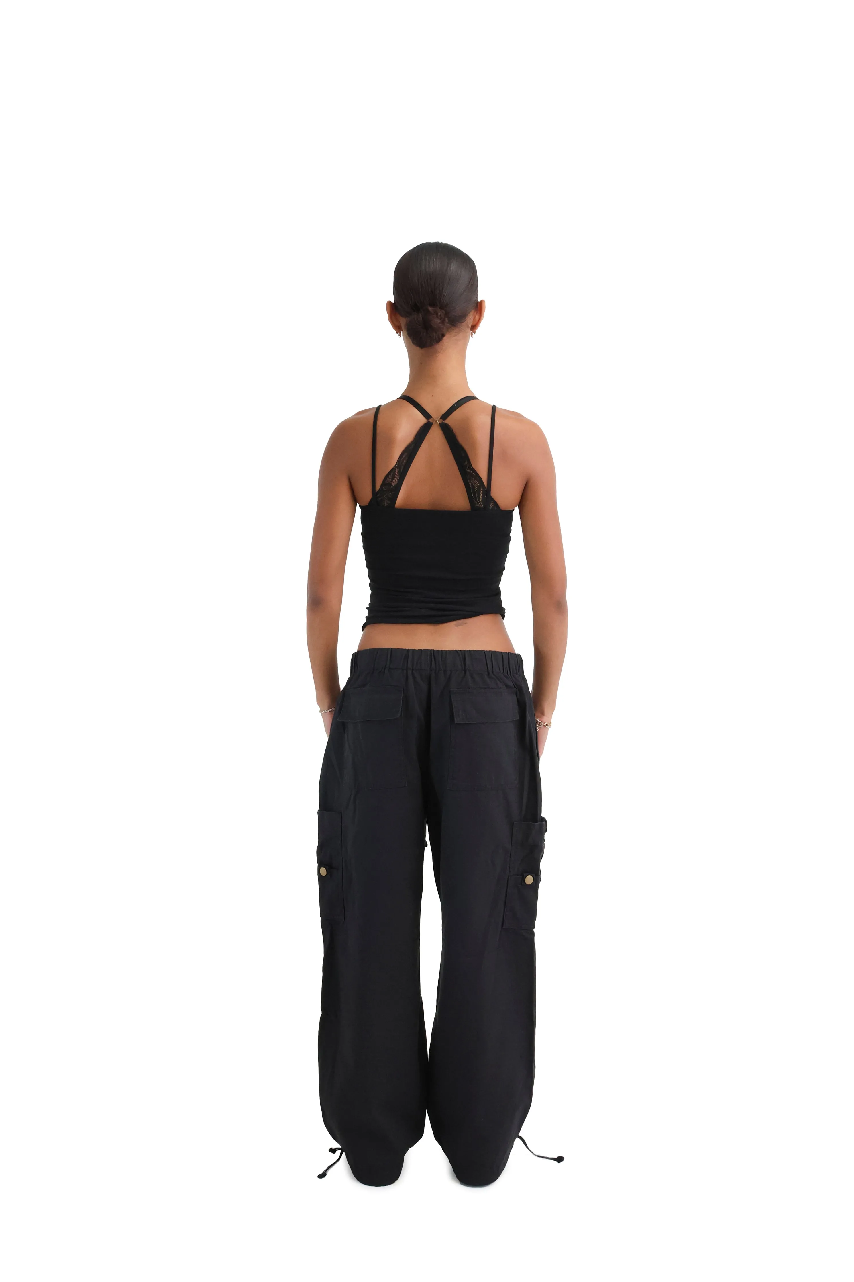 Wide Leg Cargo Trousers