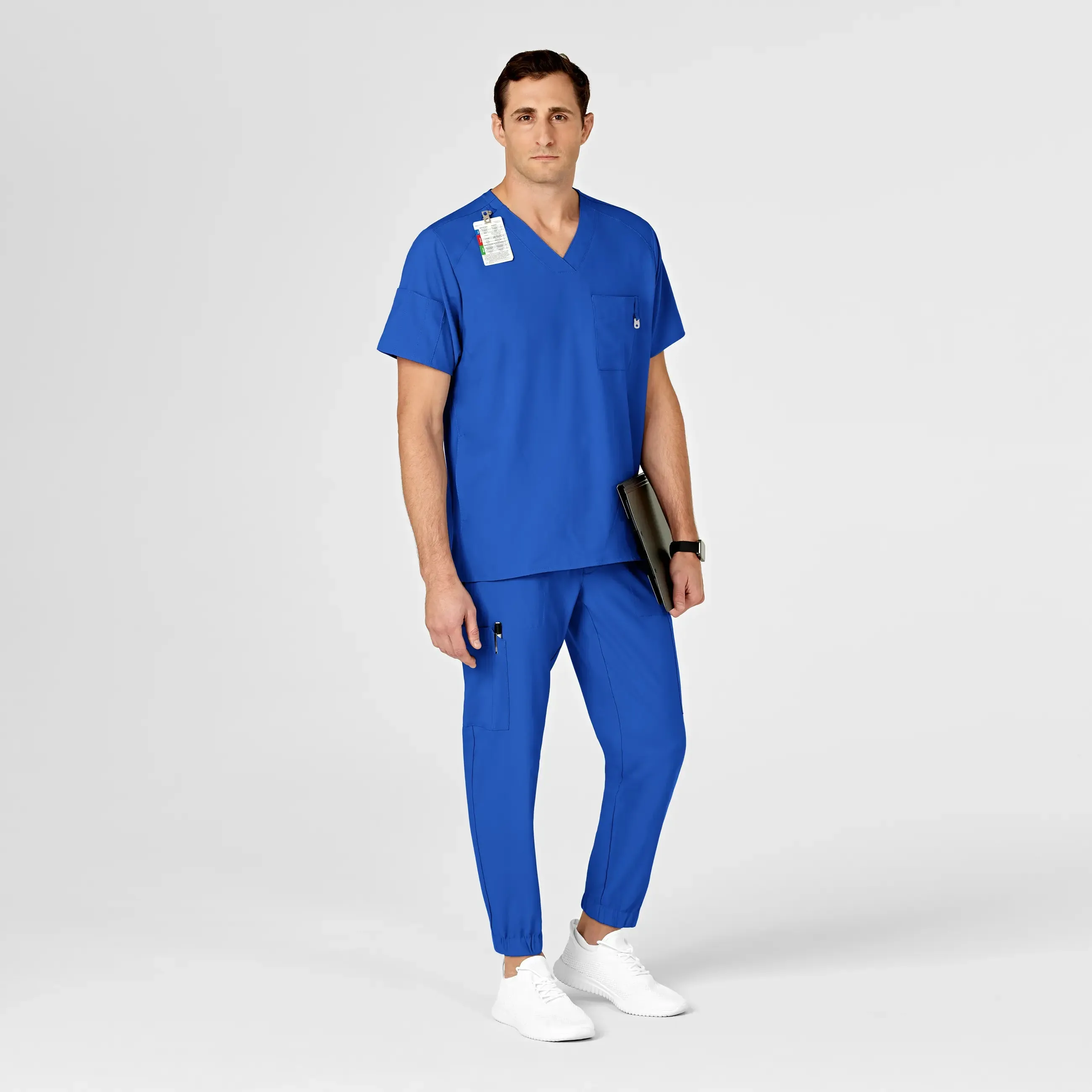 Wink Men's W123 Cargo Jogger Scrub Pant - Royal Blue