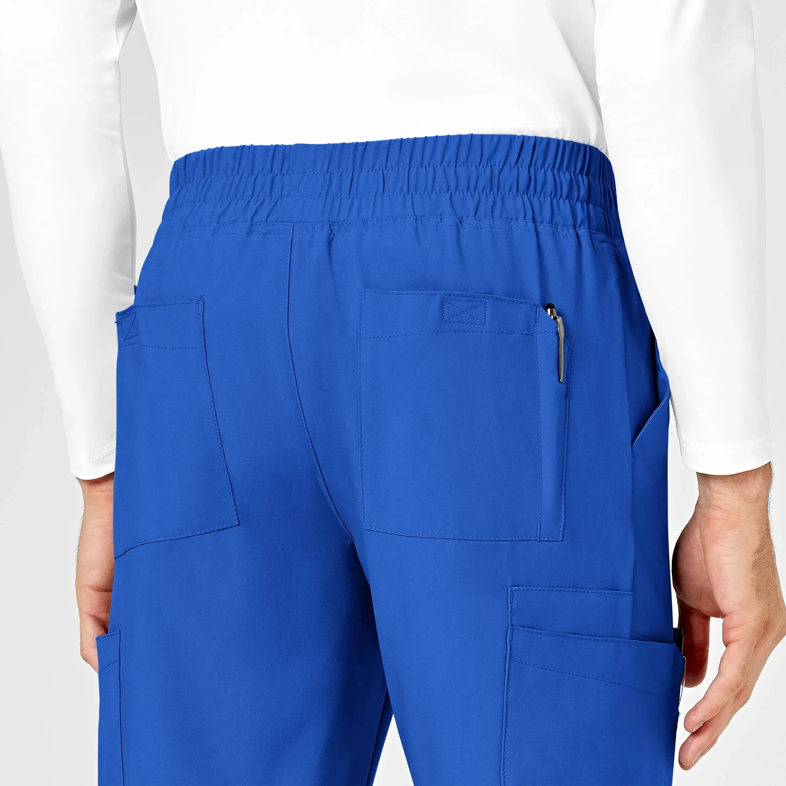 Wink Men's W123 Cargo Jogger Scrub Pant - Royal Blue